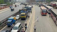 বঙ্গবন্ধু সেতু মহাসড়কে বেড়েছে যানবাহনের চাপ, ড্রোন ক্যামেরায় মনিটরিং