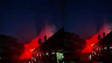 গাজীপুরে স্টেশনে দাঁড়িয়ে থাকা যমুনা এক্সপ্রেসের ইঞ্জিনে আগুন