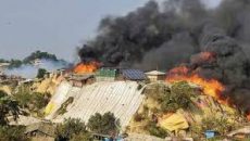 উখিয়ায় রোহিঙ্গা ক্যাম্পে ভয়াবহ আগুন, নিয়ন্ত্রণে ৭ ইউনিট