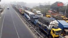 ঢাকা-টাঙ্গাইল-বঙ্গবন্ধু সেতু মহাসড়কে ১২ কি.মি যানজট