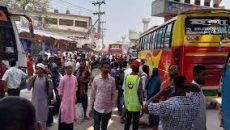 গাবতলী-কল্যাণপুরে ঘরমুখী যাত্রীর চাপ, বাড়তি ভাড়া আদায়