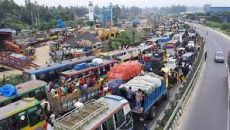 ঢাকা-টাঙ্গাইল-বঙ্গবন্ধু সেতু মহাসড়কে ১৩ কিমি যানজট