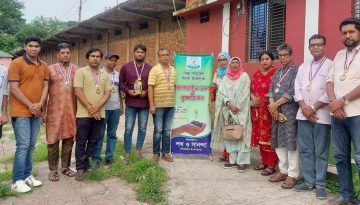 সোনারগাঁও প্রেস ক্লাবে শখ ও সানন্দা’র মতবিনিময় ও গাছ বিতরণ