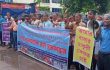 ফরিদপুরে চাকরি পুনর্বহালের দাবিতে মানববন্ধন ও বিক্ষোভ অনুষ্ঠিত 