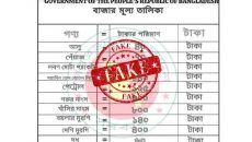 ফেসবুকে ছড়িয়ে পড়া পণ্যের মূল্যতালিকা ভুয়া: ভোক্তা অধিকার
