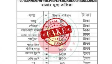 ফেসবুকে ছড়িয়ে পড়া পণ্যের মূল্যতালিকা ভুয়া: ভোক্তা অধিকার