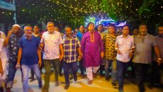 ডেমরার বিভিন্ন পূজামণ্ডপ পরিদর্শনে  বিএনপি নেতা নবী উল্লাহ নবী