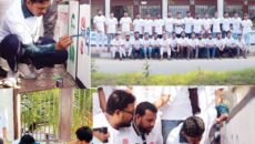 তারেক রহমানের ৩১ দফা নিয়ে পলাশী মোড়ে দেওয়াল লিখন ছাত্রদলের