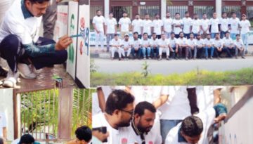 তারেক রহমানের ৩১ দফা নিয়ে পলাশী মোড়ে দেওয়াল লিখন ছাত্রদলের