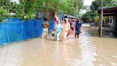 শেরপুরে বন্যা: বাড়ি ফিরছেন আশ্রয় কেন্দ্রের মানুষ