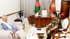 দেশে ফিরে প্রধান উপদেষ্টার সঙ্গে সাক্ষাৎ করলেন সেনাপ্রধান