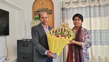 মালয়েশিয়ায় ইউনিভার্সাল ইয়ুথ লিাডারশিপ সামিটে বশেমুরবিপ্রবিপি শিক্ষার্থী নাওমি নাওয়ার