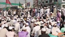 শ্রীপুরে রাস্তা আটকে তাবলীগ জামাতের বিক্ষোভ, বিজিবি মোতায়েন