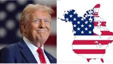 কানাডাকে যুক্ত করে যুক্তরাষ্ট্রের মানচিত্র প্রকাশ করলেন ট্রাম্পের