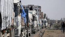 যুদ্ধবিরতির দ্বিতীয় দিনে গাজায় প্রবেশ করল ৯১৫ ত্রাণবাহী ট্রাক