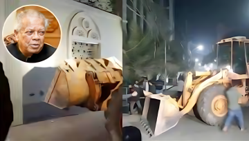 বরিশালে গুঁড়িয়ে দেয়া হলো হাসানাত-আমুর বাড়ি