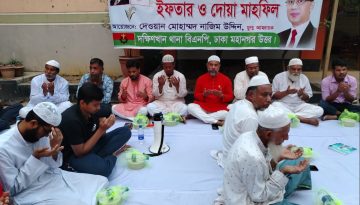 পাঁচ শতাধিক রোজাদার নিয়ে ইফতার করলেন রাজধানী দক্ষিণখানের বিএনপি নেতা নাজিম দেওয়ান