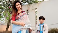 ছেলের সঙ্গে নববর্ষ উদযাপন অপু বিশ্বাসের