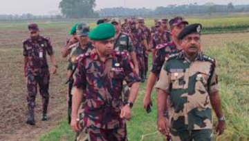 জীবননগর সীমান্তে বিজিবি-বিএসএফের একসঙ্গে জিরো লাইন পরিদর্শন
