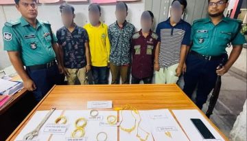 ক্যান্টনমেন্ট এলাকায় চুরির ঘটনায় চোরাই মালামাল উদ্ধারসহ পাঁচ পেশাদার চোর গ্রেফতার