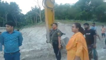 ফরিদপুরে কৃষি জমির মাটি কাটায় বেকু জব্দসহ ৫০ হাজার  টাকা জরিমানা