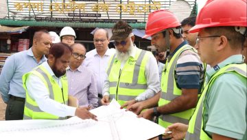সেতু বিভাগের সচিব মহোদয়ের ঢাকা-আশুলিয়া এলিভেটেড এক্সপ্রেসওয়ে প্রকল্প পরিদর্শন