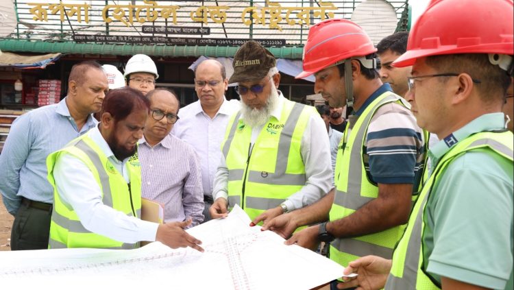 সেতু বিভাগের সচিব মহোদয়ের ঢাকা-আশুলিয়া এলিভেটেড এক্সপ্রেসওয়ে প্রকল্প পরিদর্শন