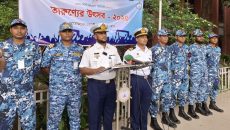 ঢাকা শেরেবাংলা নগরে কোস্ট গার্ডের অগ্নিনির্বাপণী মহড়া-কর্মশালা