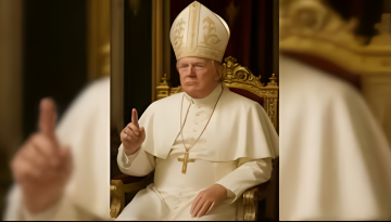 পোপের পোশাকে নিজের ছবি দিলেন ট্রাম্প