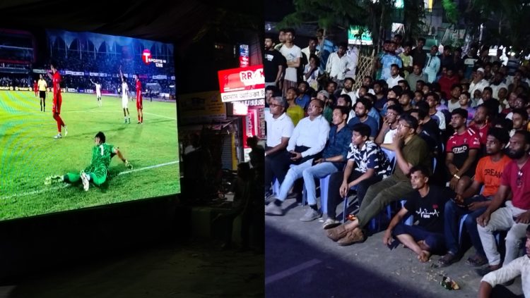 বড় পর্দায় বাংলাদেশ বনাম সিঙ্গাপুর ফুটবল ম্যাচ দেখার সুযোগ করে দিলেন বিএনপি নেতা আমিনুল হক