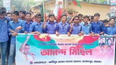 মাগুরা মহাম্মদপুর ছাত্রদলের আনন্দ র‍্যালি