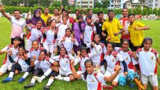 জাতীয় গোল্ডকাপ ফুটবলে বালিকা বিভাগে জয় পেয়েছে রংপুর, ময়মনসিংহ, সিলেট ও রাজশাহী বিভাগ