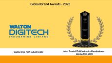 যুক্তরাজ্যের গ্লোবাল ব্র্যান্ড অ্যাওয়ার্ড পেলো ওয়ালটন ডিজি-টেক