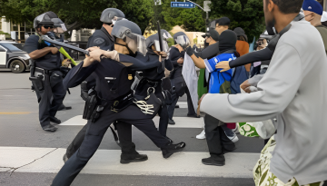 লস অ্যাঞ্জেলেসে কারফিউ জারি, চলছে গণগ্রেফতার