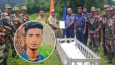 সীমান্তের ওপারে গাছে ঝুলে থাকা যুবকের লাশ ২৫ ঘণ্টা পর হস্তান্তর