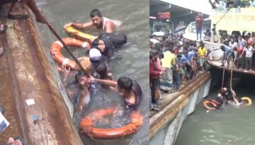 লঞ্চে ওঠার সময় হুড়োহুড়িতে বুড়িগঙ্গা নদীতে নারী ও শিশুসহ পাঁচ যাত্রী।