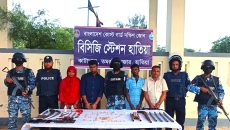 নোয়াখালীর হাতিয়ায় যৌথ অভিযানে আগ্নেয়াস্ত্র ও চোরাই স্বর্ণসহ আটক ৪