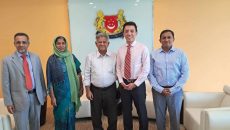 সিঙ্গাপুরের পরিবহন মন্ত্রীর সঙ্গে নৌপরিবহন উপদেষ্টার বৈঠক