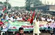 বৃষ্টিকে উপেক্ষা করে দাউদকান্দিতে বিএনপির বিক্ষোভ মিছিল