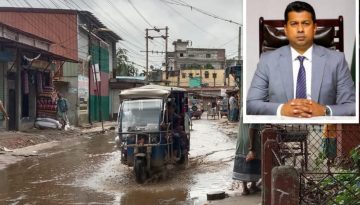 নারায়ণগঞ্জের হাজীগঞ্জ-সস্তাপুর সড়কে জলজট, জেলা প্রশাসকের হস্তক্ষেপ কামনা