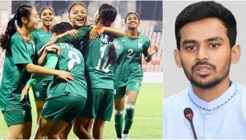 বাংলাদেশ অনূর্ধ্ব-২০ নারী দলের সাফ চ্যাম্পিয়নশিপ জয়: ক্রীড়া উপদেষ্টার অভিনন্দন