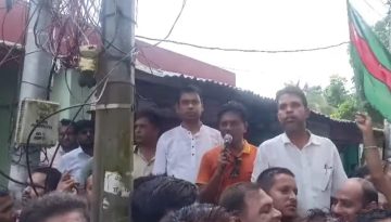 ঝালকাঠিতে স্বেচ্ছাসেবক দলের বিক্ষোভ সমাবেশ