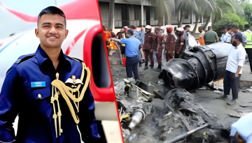 চাল ভেঙে ঘরের মধ্যে পড়েন পাইলট তৌকির: শিক্ষক নাসিরউদ্দিন