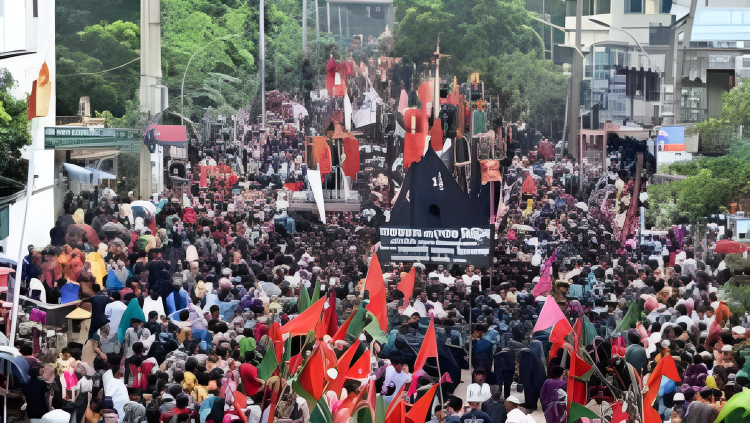 পবিত্র আশুরা উপলক্ষে তাজিয়া মিছিল শুরু, সতর্ক আইন-শৃঙ্খলা বাহিনী