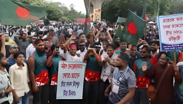 জুলাই সনদের দাবি নিয়ে শাহবাগ অবরোধ, বন্ধ যান চলাচল