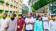 সাজিদের হত্যাকারীদের বিচার দাবিতে ইবি শিক্ষার্থীদের বিক্ষোভ মিছিল