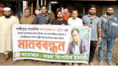 সাংবাদিক হত্যা ও নির্যাতনের প্রতিবাদে মাগুরায় মানববন্ধন