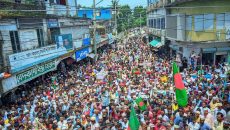 কয়রায় ছাত্রশিবিরের শোডাউন: ফ্যাসিবাদবিরোধী আন্দোলনের বর্ষপূর্তি পালন