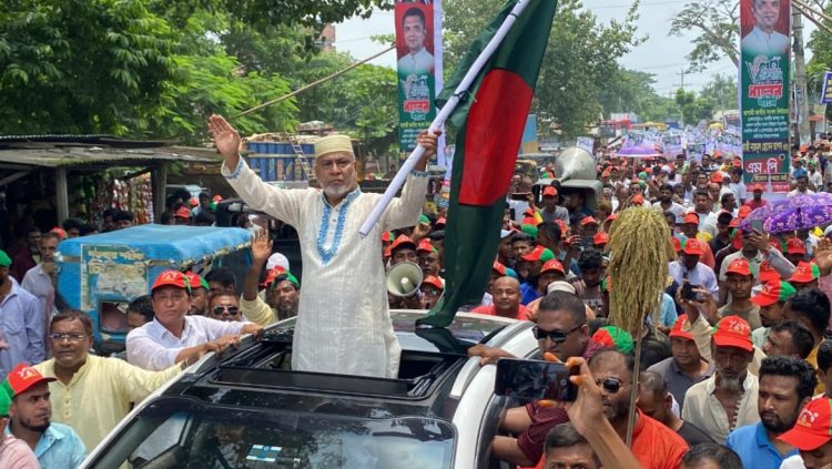 গণঅভ্যুত্থান দিবসে নবীনগরে বিএনপির বিজয় মিছিল, নেতৃত্বে এম. এ. মান্নান