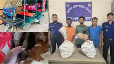 ঢাকা রেলওয়ে পুলিশের অভিযানে রেলের চোরাই লোহা ও সরঞ্জাম উদ্ধার, গ্রেফতার ৩
